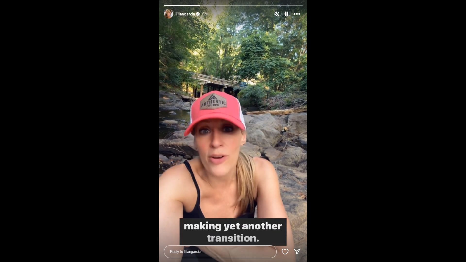 A screengrab of Lilian Garcia's Instagram story.